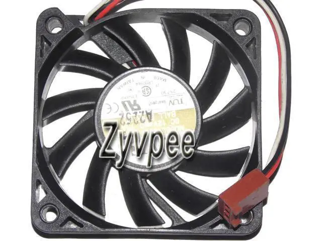 Alt view image 2 of 3 - for Square Cooler of AVC 60*10mm C6010B12LS with 12V 0.15A 3-Wires 3 Pin case cpu fan