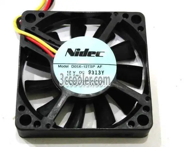 Main image of for NIDEC 5010 50*10mm D05X-12TSP AF 12V 0.12A 3 Wires Case fan 5CM cpu Cooler