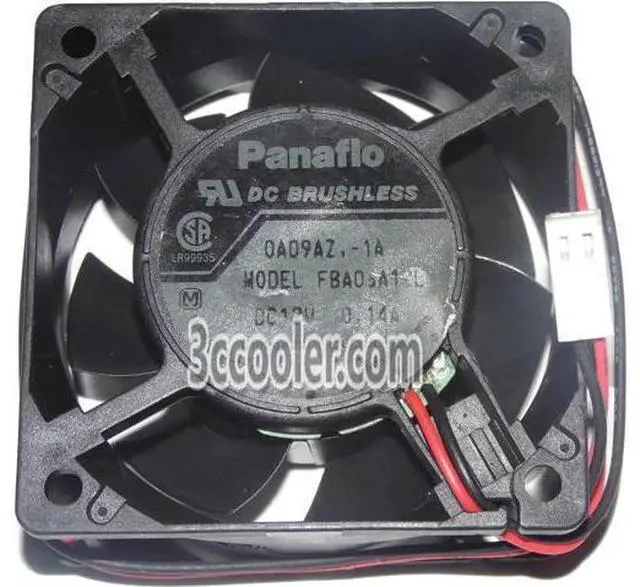 Main image of for Panaflo 6025 60*25mm FBA06A12L 12V 0.14A 2 Wires Case fan 6CM cpu server cooler