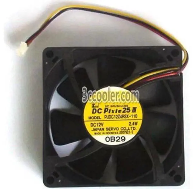 Main image of for Servo 8025 80*25mm PUDC12Z4RSX-110 12V 2.4W 3 Wires 3 Pins Case fan 8CM server cpu cooler