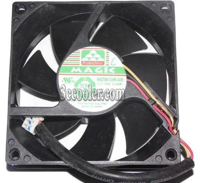 Main image of for MAGIC 80*25mm 8CM MGT8012HR-A25 12V 0.24A 3 wires 3 pins case fan server cpu cooler
