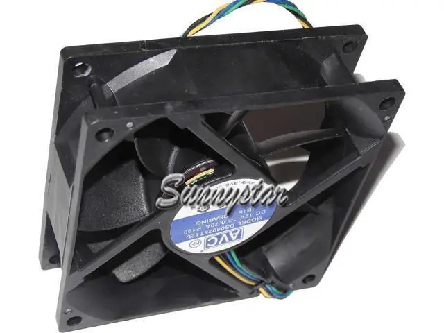 Alt view image 3 of 3 - for AVC 80x25mm DS08025T12U P199 12V 0.7A 4 Wires 4 Pins Case Fan 8CM CPu Cooler