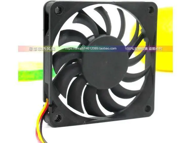 Alt view image 2 of 4 - for 70MM Case Fan R127010BU 12V 0.45A 7CM 3 wires everflow CPU Cooler