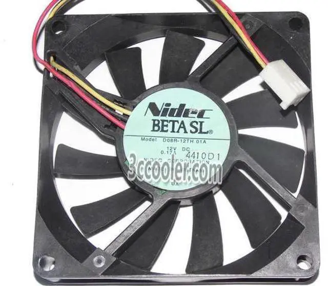 Main image of for NIDEC 8015 80*15mm D08R-12TH 12V 0.17A 3 Wires 3 Pins Case Fan 8CM CPU Cooler