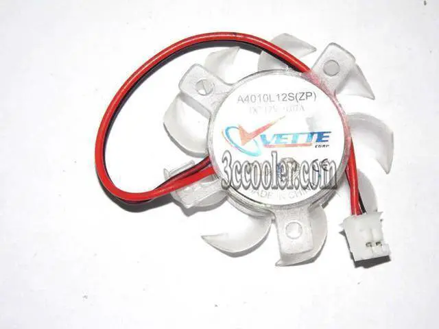 Main image of for VETTE 4CM A4010L12S ZP 12V 0.07A 2 wires 2 pins transparent vga fan graphics card cooler