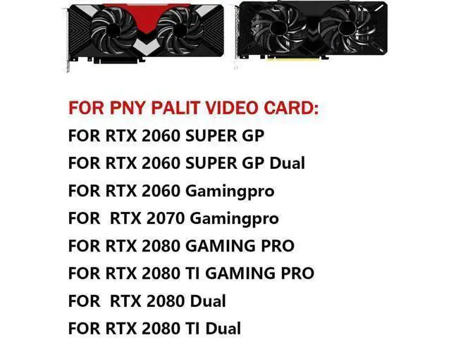 Alt view image 3 of 6 - Graphics Card Cooling Fans Suitable forPNY forPalit RTX 2060 2060S 2070 2080 2080TI Gaming PRO/Dual Series Desktop GA91S2U 85mm 12V 0.40A 4Pin Video Card Cooler Fans GPU Fan (Fan-B) Graphics Card Cool