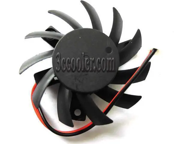 Alt view image 2 of 2 - for EVERFLOW T126010DL 12V 0.1A 2 wires 2 pins vga fan graphics card cooler