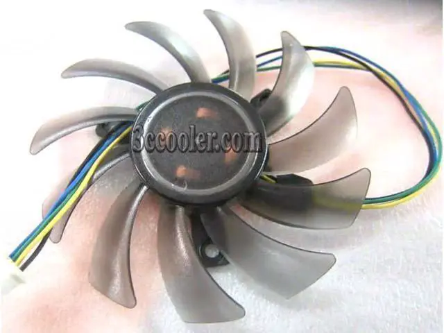Alt view image 2 of 2 - for EVERFLOW 8010 T128010SH 12V 0.25A 4 wires 4 pins brown & transparent frameless vga fan graphics card cooler
