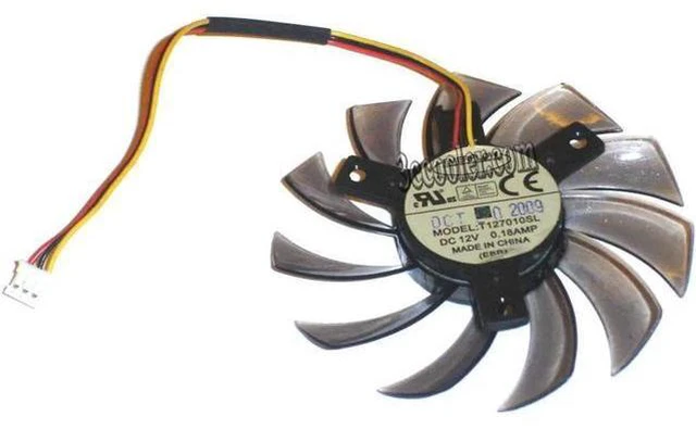 Main image of for EVERFLOW T127010SL 12V 0.18A 3 wires 3 pins 11 baldes brown & transparent frameless vga fan graphics card cooler