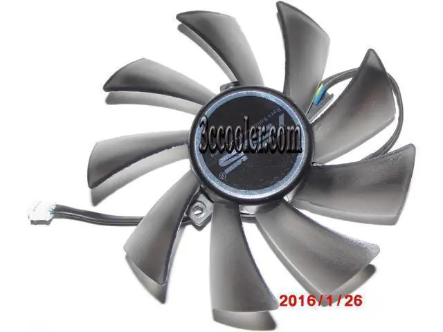 Alt view image 2 of 2 - for EVERFLOW T129025SU 12V 0.38A 4 wires 4 pins VGA fan graphics card cooler