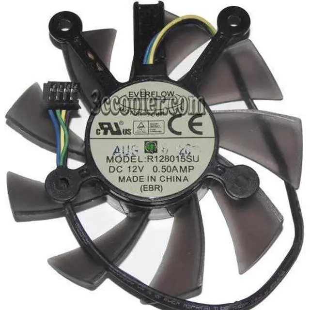 Main image of for EVERFLOW 8015 R128015SU 12V 0.5A 4 wires 4 pin vga fan graphics card cooler