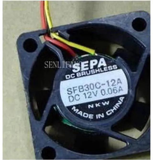Main image of For SEPA SFB30C-12A DC 12V 0.06A 30x30x12mm 3-Wire Server Cooler Fan