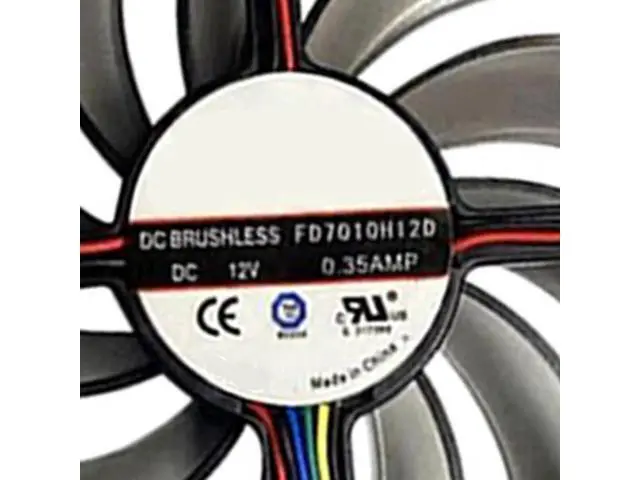 Alt view image 2 of 6 - Graphics Card Cooling Fans Suitable for MAXSUN GTX 1070ti 8GB Jetstream Series Desktop FD7010H12D 75mm 12V 0.35A 4Pin Video Card Cooler Fans GPU Fan (Fan-A)