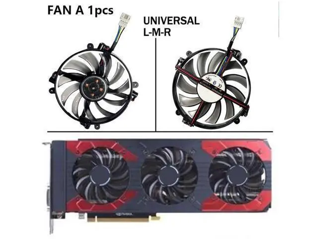 Alt view image 3 of 6 - Graphics Card Cooling Fans Suitable for MAXSUN GTX 1070ti 8GB Jetstream Series Desktop FD7010H12D 75mm 12V 0.35A 4Pin Video Card Cooler Fans GPU Fan (Fan-A)