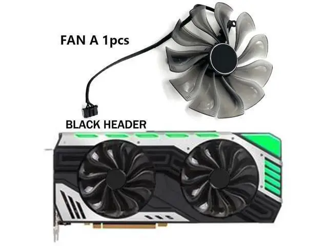 Alt view image 2 of 6 - Graphics Card Cooling Fans Suitable for MAXSUN RTX 2070 Super 2080 Super Jetstream Series Desktop GAA8S2U 95mm 12V 0.45A 4Pin Video Card Cooler Fans GPU Fan (Fan-A)