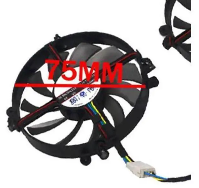 Main image of Graphics Card Cooling Fans Suitable forPNY GTX 1070 1080 XLR8 8GB Gaming Series Desktop FD7010H12D 75mm 12V 0.25A 4Pin Video Card Cooler Fans GPU Fan (Fan-A)