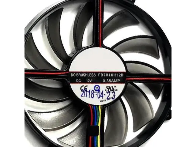 Alt view image 6 of 6 - Graphics Card Cooling Fans Suitable forPNY GTX 1070 1080 XLR8 8GB Gaming Series Desktop FD7010H12D 75mm 12V 0.25A 4Pin Video Card Cooler Fans GPU Fan (Fan-A)