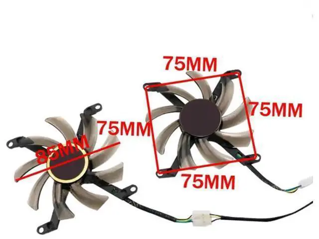 Alt view image 5 of 5 - Graphics Card Cooling Fans Suitable for MAXSUN RTX 2080 2080ti Wind OC V2 Series Desktop T129215SU 85mm 12V 0.50A 4Pin Video Card Cooler Fans GPU Fan (Fan-A)