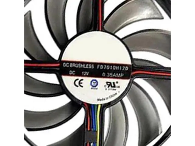 Alt view image 6 of 6 - Graphics Card Cooling Fans Suitable forPNY LEADTEK Manli GTX 1070 1070ti 1080 Series Desktop FD7010H12D 75mm 12V 0.25A 4Pin Video Card Cooler Fans GPU Fan (Fan-A)