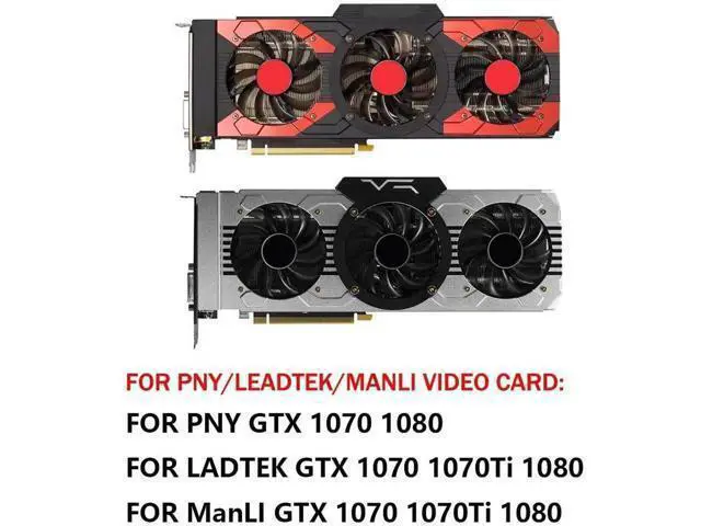 Alt view image 5 of 6 - Graphics Card Cooling Fans Suitable forPNY LEADTEK Manli GTX 1070 1070ti 1080 Series Desktop FD7010H12D 75mm 12V 0.25A 4Pin Video Card Cooler Fans GPU Fan (Fan-A)