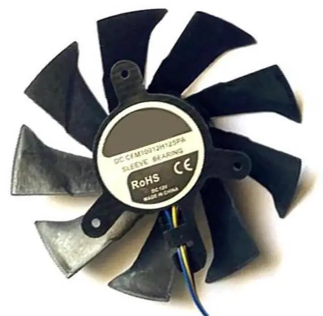 Main image of Graphics Card Cooling Fans Suitable forZOTAC GTX 1060 1070 D5 X Gaming OC M3 Series Desktop CFM10012H12SPA 87mm 12V 4Pin Video Card Cooler Fans GPU Fan (Fan-B)