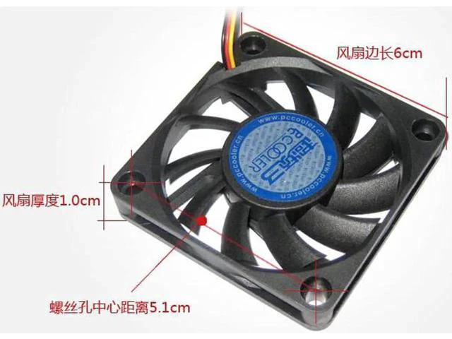 Alt view image 3 of 3 - for pccooler F62 DC Cooler Fan with 12V 0.13A 21CFM 22dBA 3500RPM 6010