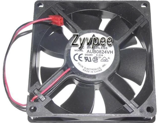 Main image of for DC Square Cooler of Delta 8025 AUB0824VH with 24V 0.21A 2 Wires 2 Pins 8CM inverter converter fan