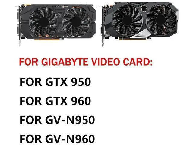 Alt view image 6 of 6 - Graphics Card Cooling Fans Suitable forGigabyte GTX 950 960 GV N950 N960 Series Desktop T12915SU 12V 0.50A 87mm 4Pin Video Card Cooler Fans GPU Fan (Fan-A)