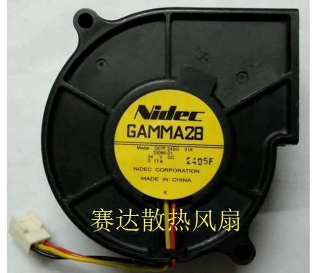 Main image of for DC blower of NIDEC 7530 D07F-24SG 04 with 24V 0.17A 3-Wires 3 Pins case fan