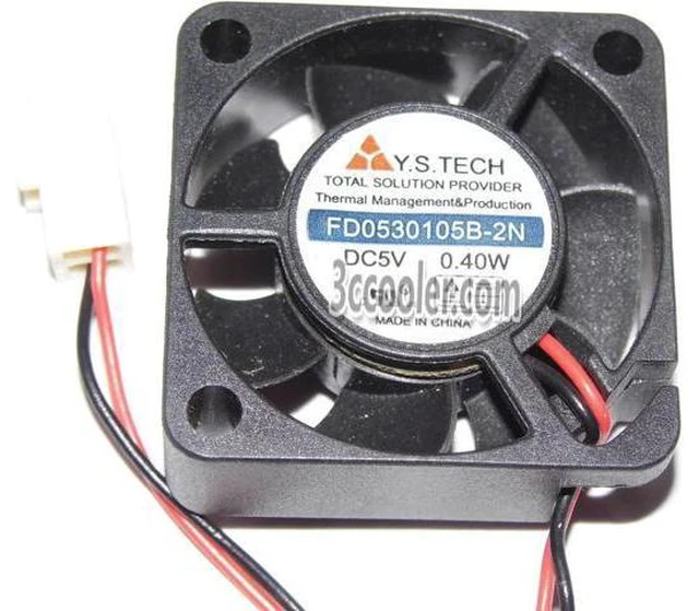 Main image of for Y.S.TECH 3010 30*10mm FD0530105B-2N 5V 0.4W 2 Wires 2 Pins 3CM mini Case fan for Router Switch