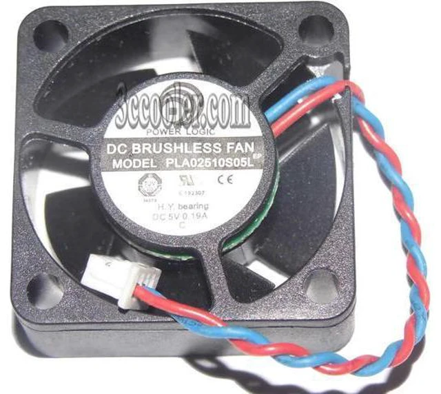 Main image of for Power Logic 2.5cm 25*10mm PLA02510S05L 5V 2 wires 2 pins micro fan notebook router cooler