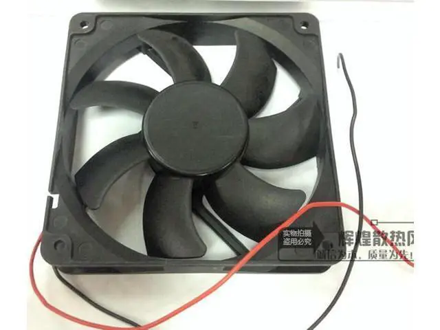 Alt view image 3 of 3 - for 12025 12CM FD1212259B DC Cooler with 12V 9.36W 2-Balls Bearing 2 Wires case fan