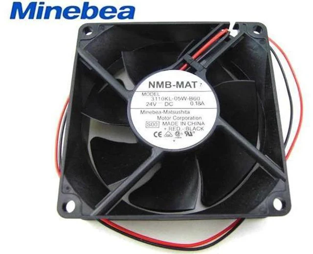 Main image of for Original 80x25mm NMB 3110KL-05W-B60 S00 24V 0.18A 2 Wires 8CM Axial Fan inverter cooler