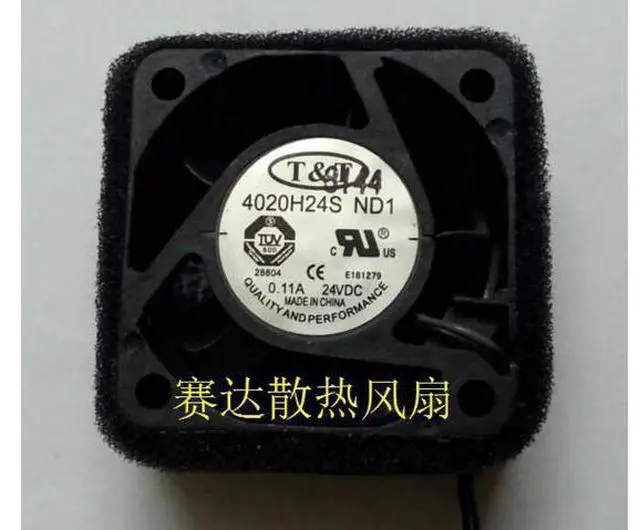 Main image of for DC square Cooler of TT 4020 4020H24S ND1 with 24V 0.11A 2-Wires case fan