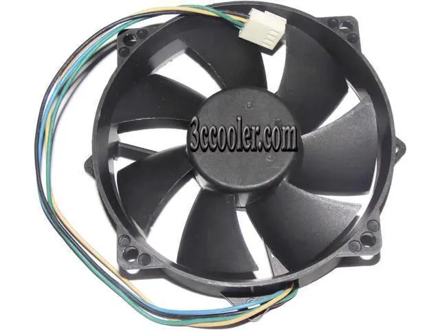 Alt view image 2 of 2 - for EVERLOW 9CM 9225 F129025SU 12V 0.38A 4 Wires Circular CPU Cooler Fan with 8 Mounting-hole