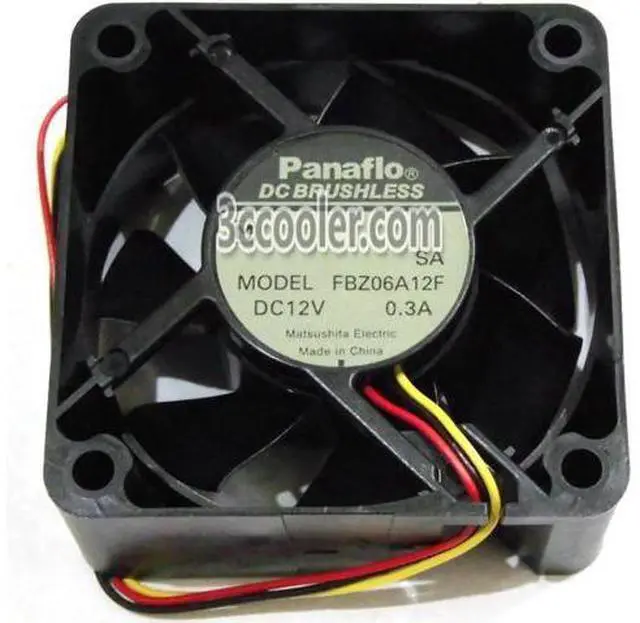 Main image of for Panaflo 6025 60*25mm FBZ06A12F 12V 0.3A 3 Wires 3 pins case fan 6cm cpu server cooler