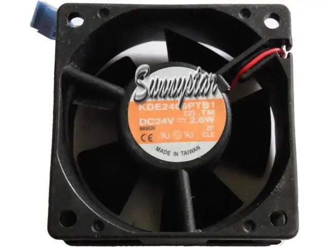Alt view image 2 of 2 - for SUNON 60*25mm KDE2406PTB1 with 24V 2.6W 2 Wires case fan inverter converter cooler