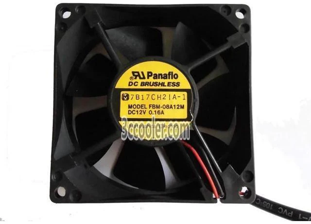Main image of for Panaflo 8025 80*25mm FBM-08A12M 12V 0.16A 2 Wires Case fan 8CM inverter server cooler