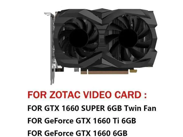 Alt view image 5 of 6 - Graphics Card Cooling Fans Suitable forZOTAC GTX 1660 1660S 1660ti Twin Fan Series Desktop GA72S2U GA82S2H 65mm 75mm 12V 0.35A 0.36A 4Pin Video Card Cooler Fans GPU Fan (2PCS)