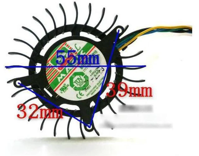 Main image of for Original MAGIC MGT6012YR-W10 Video Card Fan with 12V 0.30A 4 Wires 4Pins Connector