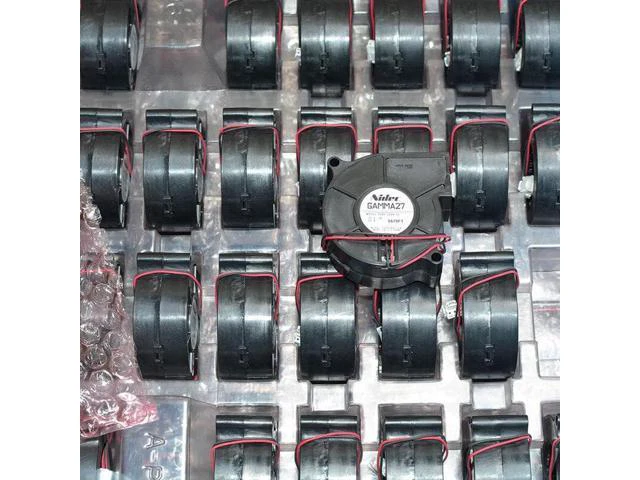 Alt view image 5 of 5 - D06F-12SH 6cm 6023 12V 0.21A 2-wire centrifugal turbine blower fan