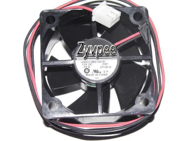 Alt view image 2 of 2 - for 4020 4cm U40G12MS1A5-51 Z35 12V 0.03A 2 wires 2 pins case fan,cpu cooler