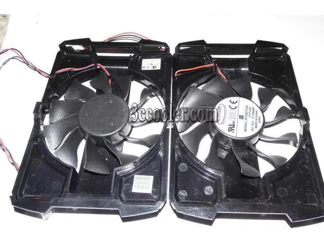 Alt view image 3 of 3 - for EVERFLOW R128015SL 12V 0.19A 2 wires 2 pins Black bracket vga fan engt430 graphics card cooler