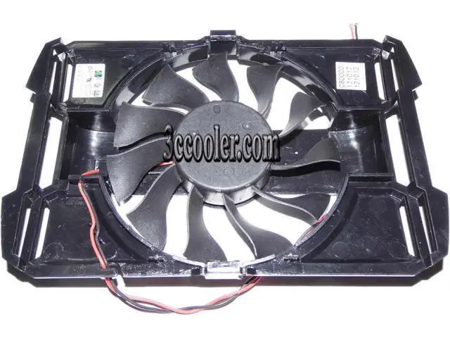 Alt view image 2 of 3 - for EVERFLOW R128015SL 12V 0.19A 2 wires 2 pins Black bracket vga fan engt430 graphics card cooler