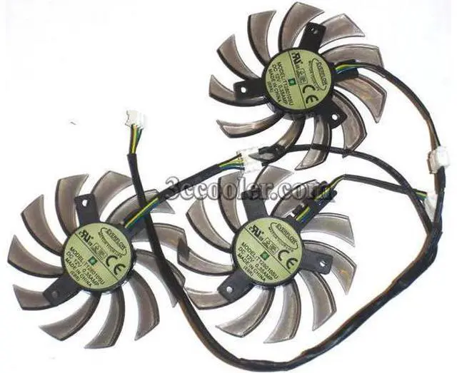Main image of for EVERFLOW 8010 T128010SU 12V 0.35A 4 wires 4 pins brown & transparent frameless vga fan 3 pcs /group graphics card cooler