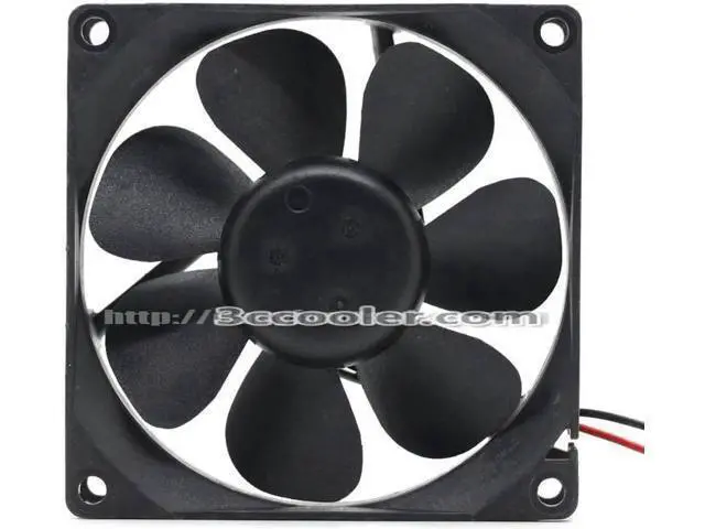 Alt view image 2 of 3 - for Delta/FONSAN 8CM 8025 DFB0812L 12V 0.08A 2 Wires 2 Pins Case Fan