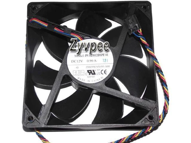 Alt view image 3 of 3 - for Foxconn 120mm PV123812DSPF 01 12V 0.9A NN495 4 wires 12cm power case fan