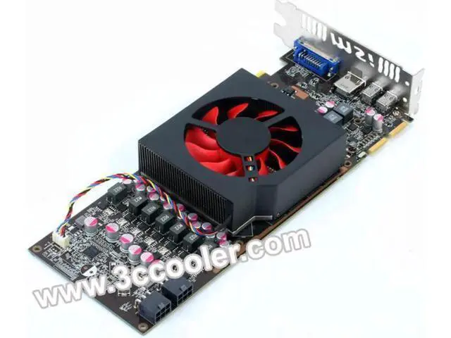 Alt view image 2 of 2 - for NTK FD8015U12S 12V 0.5A 4 Wires with Black Cover Replacement XFX RADEON HD 6950 Cooler Fan