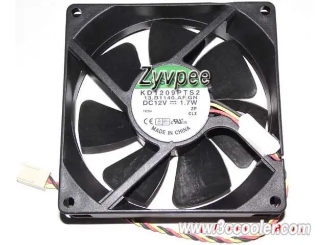 Alt view image 2 of 2 - for 90MM 9025 13.B1140.AF.GN DC12V 1.7W 3 Wires 9CM Chassis Fan for Inspiron 530, 531 and Vostro 200, 400 Small Mini-Tower