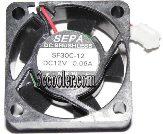 Main image of for SEPA 3CM 30*12mm SF30C-12 12V 0.06A 2 Wires 2 Pins Micro Fan for Raspberry Pi